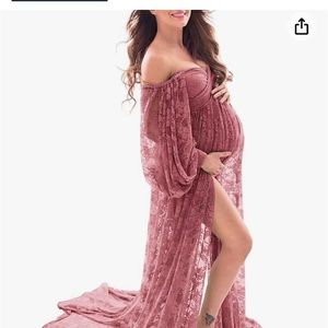 Pink Maternity Photoshoot Gown